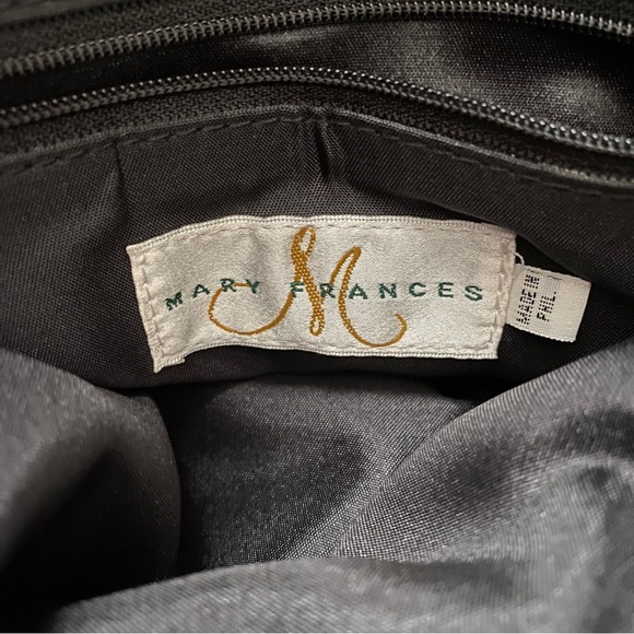 Mary Frances Black Leather Beaded Bag - Picture 14 of 15